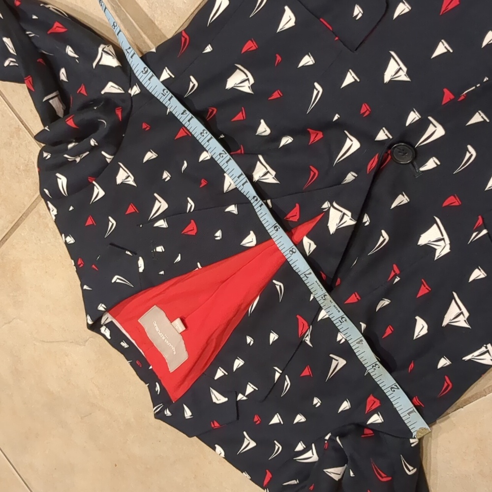 Banana Republic Nautical Sailboat Blazer Size 6 - Picture 4 of 5